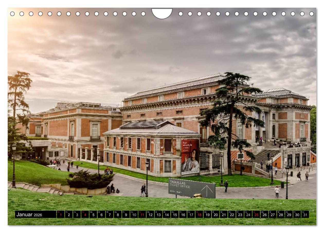 Beispielinhalt (Bild) Madrid entdecken (Wandkalender 2026 DIN A4 quer), CALVENDO Monatskalender