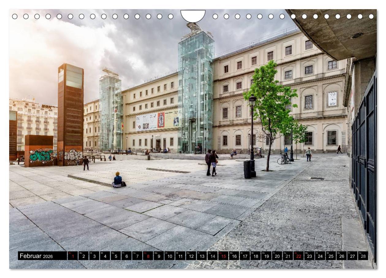 Beispielinhalt (Bild) Madrid entdecken (Wandkalender 2026 DIN A4 quer), CALVENDO Monatskalender