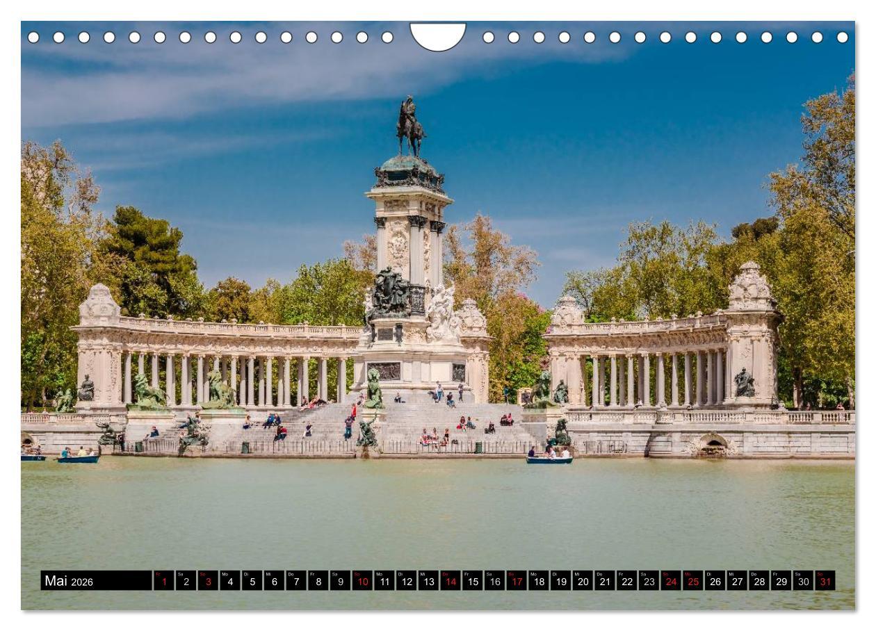Beispielinhalt (Bild) Madrid entdecken (Wandkalender 2026 DIN A4 quer), CALVENDO Monatskalender