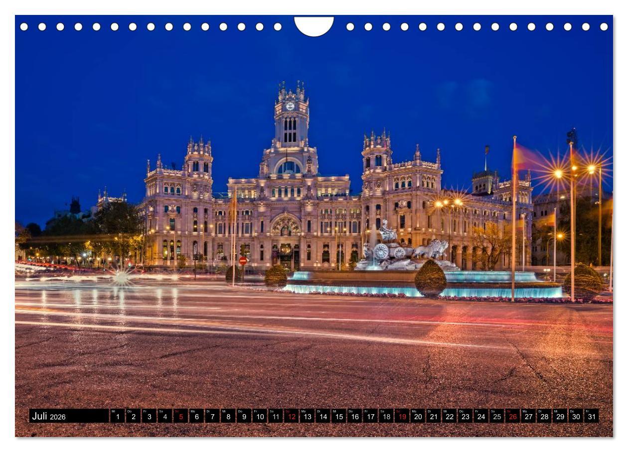 Beispielinhalt (Bild) Madrid entdecken (Wandkalender 2026 DIN A4 quer), CALVENDO Monatskalender