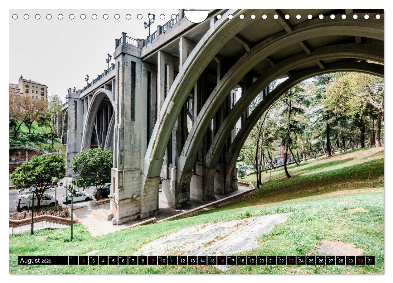 Beispielinhalt (Bild) Madrid entdecken (Wandkalender 2026 DIN A4 quer), CALVENDO Monatskalender