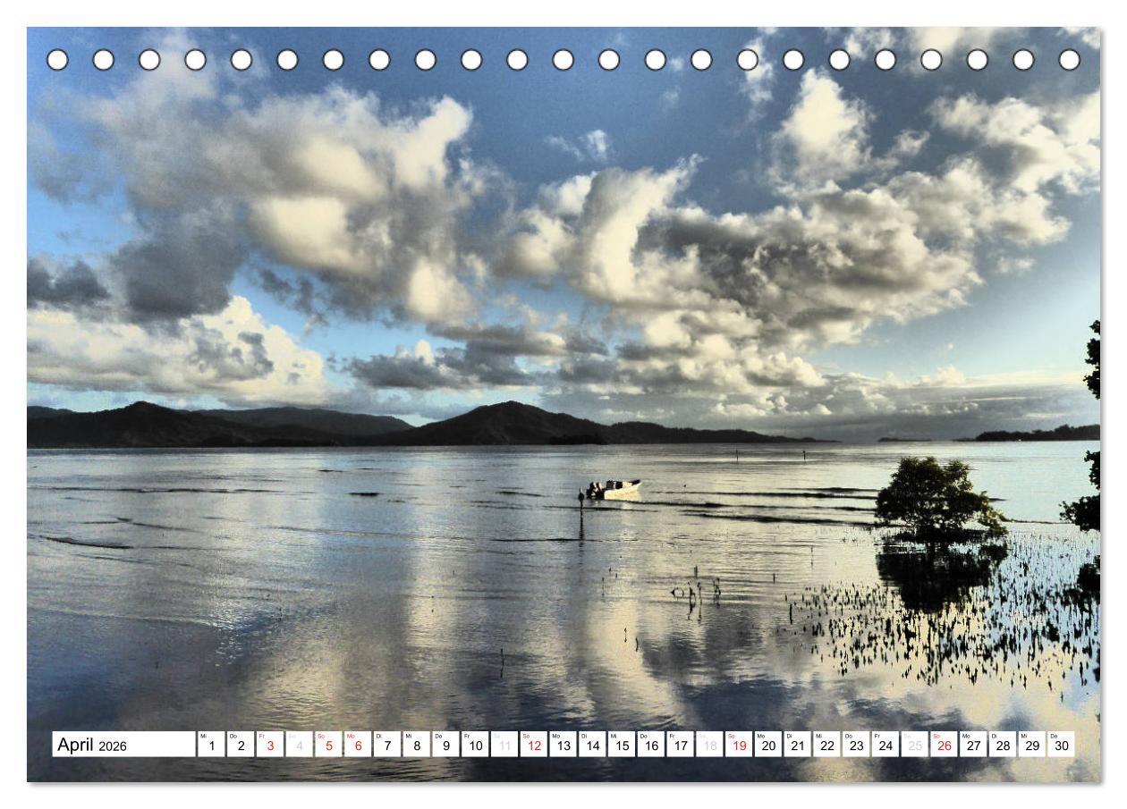 Beispielinhalt (Bild) Papua-Neuguinea Geheimnisvolle Inselwelt (Tischkalender 2026 DIN A5 quer), CALVENDO Monatskalender