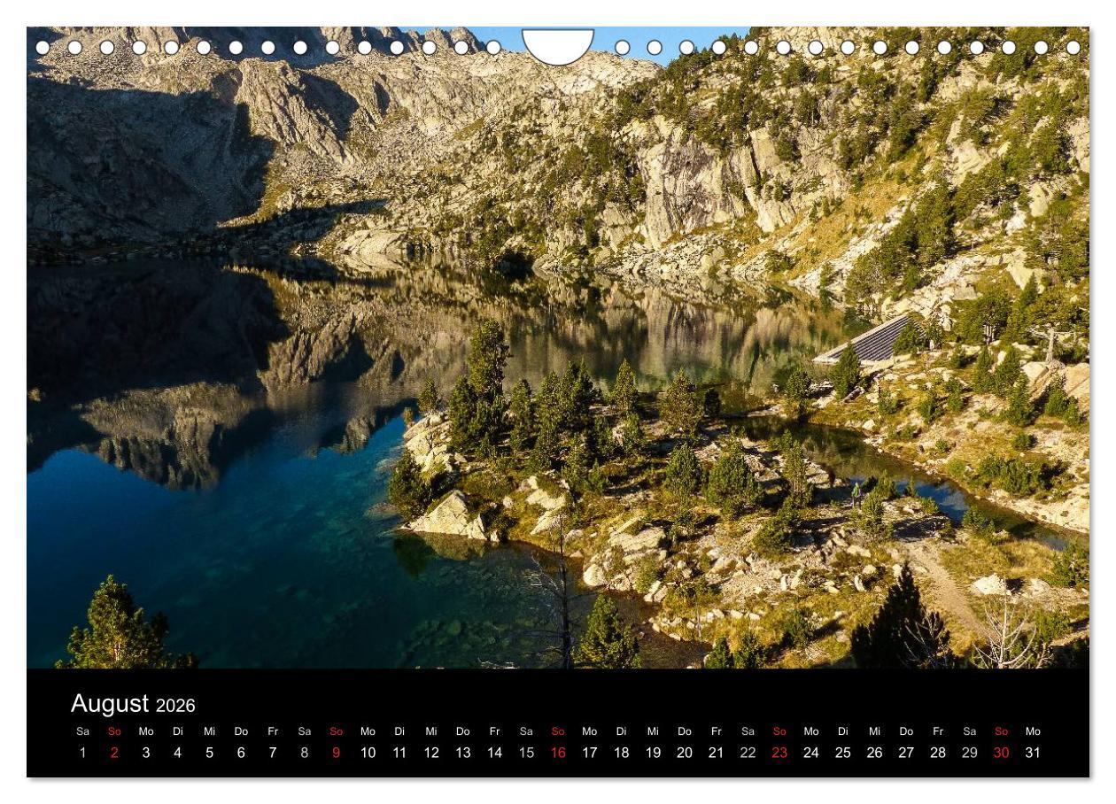 Beispielinhalt (Bild) Spanische - Pyrenäen Carros de Foc (Wandkalender 2026 DIN A4 quer), CALVENDO Monatskalender