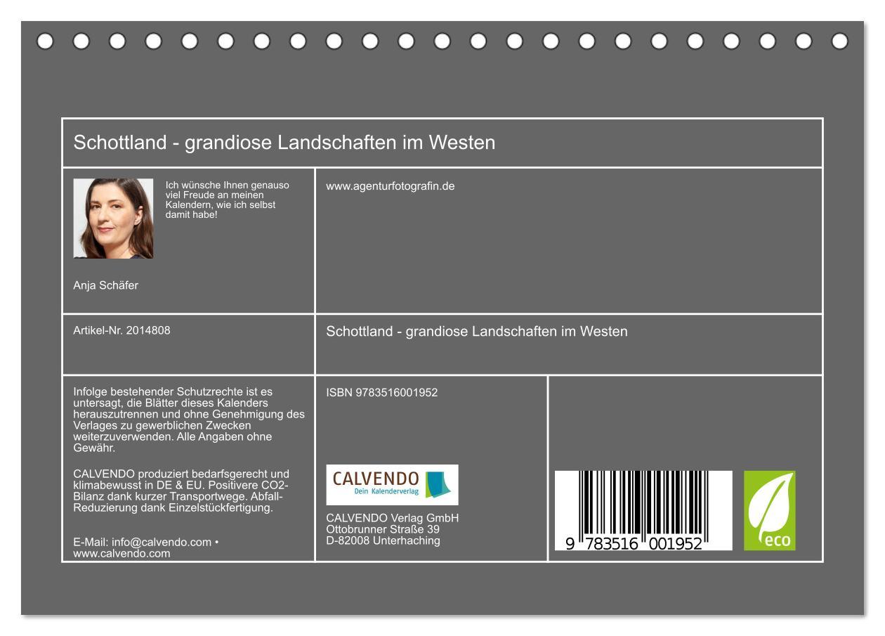Beispielinhalt (Bild) Schottland - grandiose Landschaften im Westen (Tischkalender 2026 DIN A5 quer), CALVENDO Monatskalender