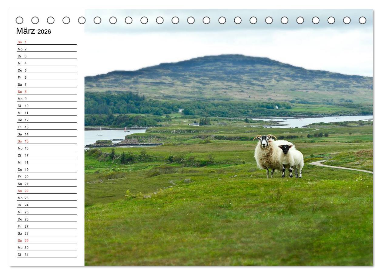 Beispielinhalt (Bild) Schottland - grandiose Landschaften im Westen (Tischkalender 2026 DIN A5 quer), CALVENDO Monatskalender
