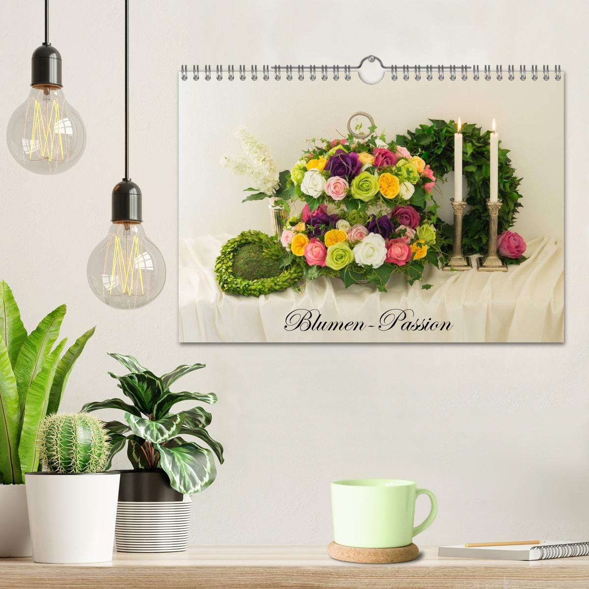 Beispielinhalt (Bild) Blumen-Passion (Wandkalender 2026 DIN A4 quer), CALVENDO Monatskalender