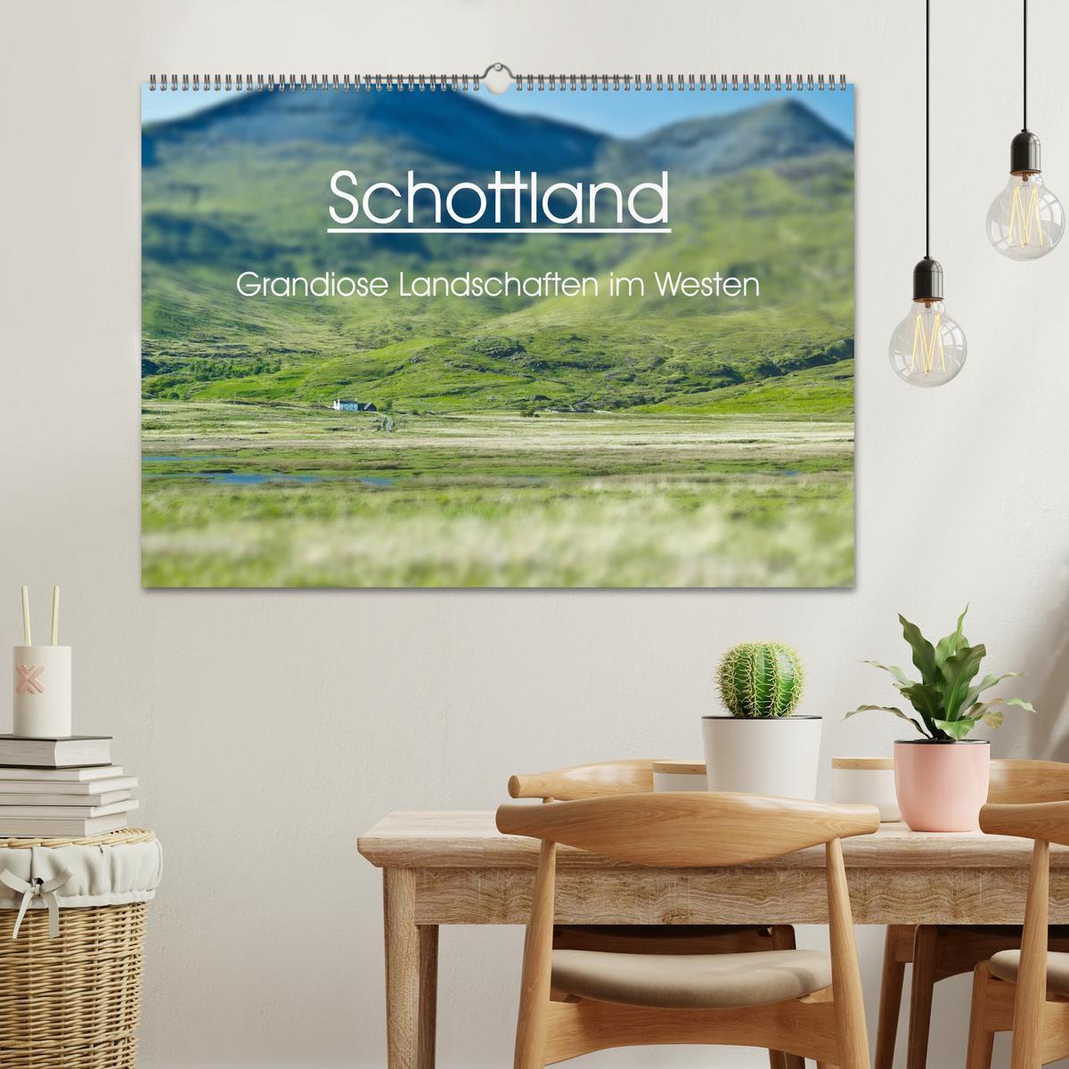 Beispielinhalt (Bild) Schottland - grandiose Landschaften im Westen (Wandkalender 2026 DIN A2 quer), CALVENDO Monatskalender