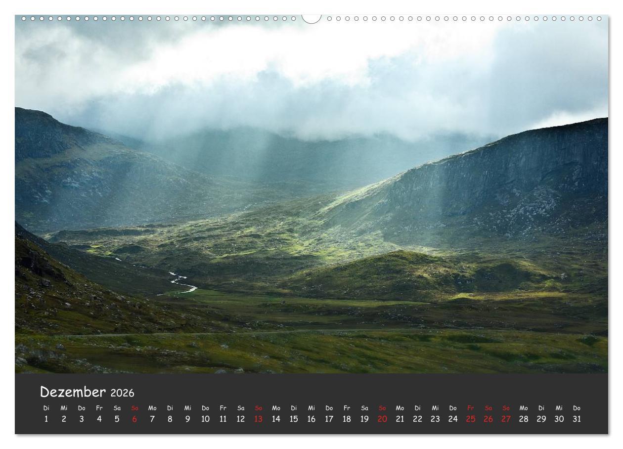 Beispielinhalt (Bild) Schottland - grandiose Landschaften im Westen (Wandkalender 2026 DIN A2 quer), CALVENDO Monatskalender