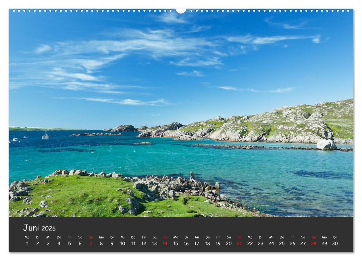 Beispielinhalt (Bild) Schottland - grandiose Landschaften im Westen (Wandkalender 2026 DIN A2 quer), CALVENDO Monatskalender