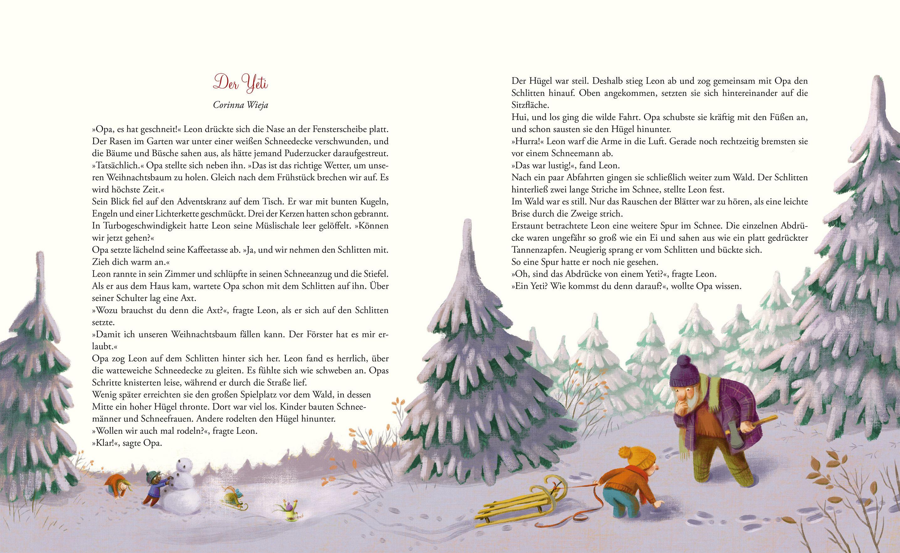 Beispielinhalt (Bild) Wunderbare Weihnachtszeit - Ein Hausbuch mit Geschichten, Liedern und Gedichten
