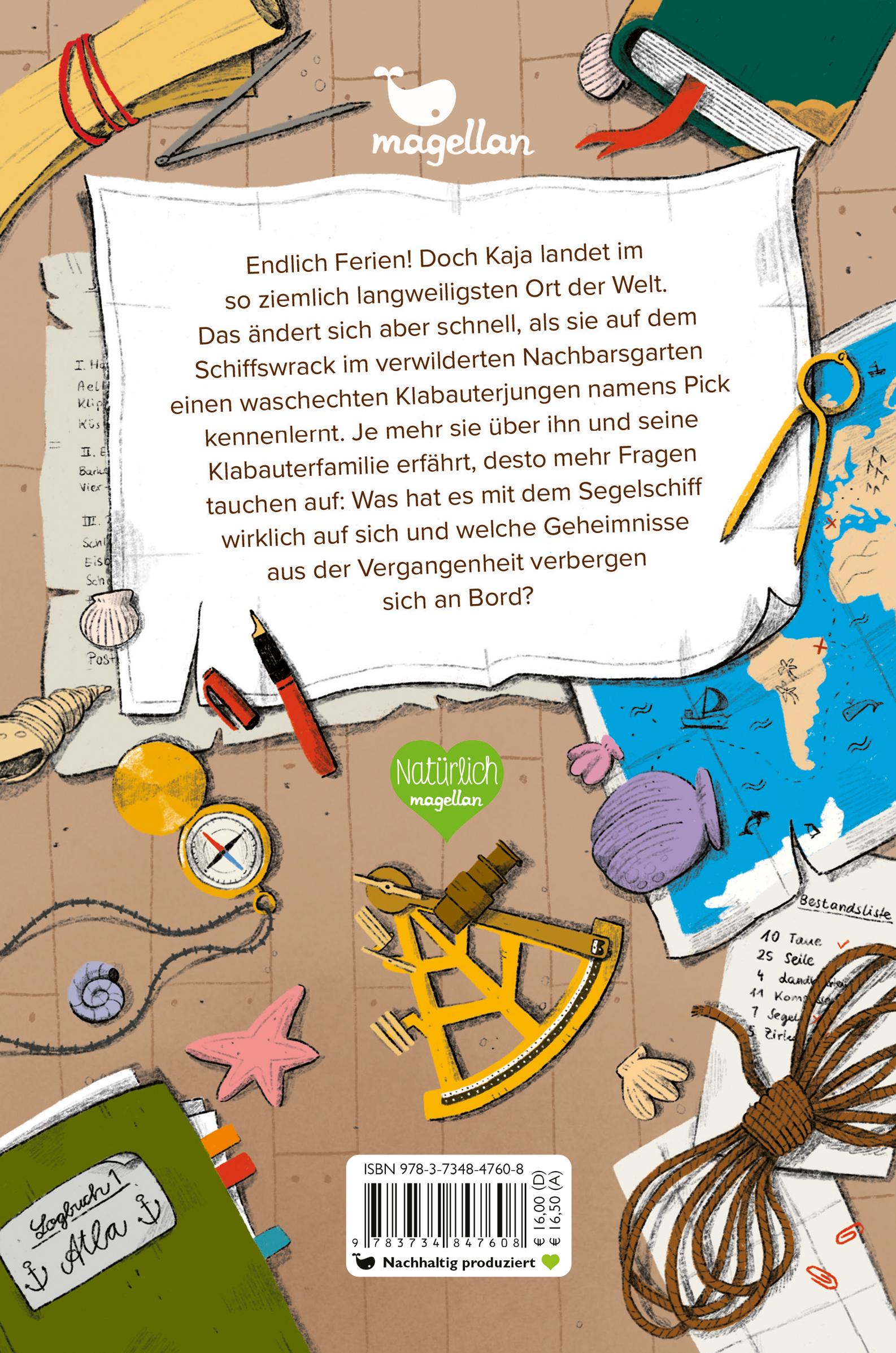 Rückseitencover Kaja & Käpt'n Pick - Ein Segelschiff voller Geheimnisse