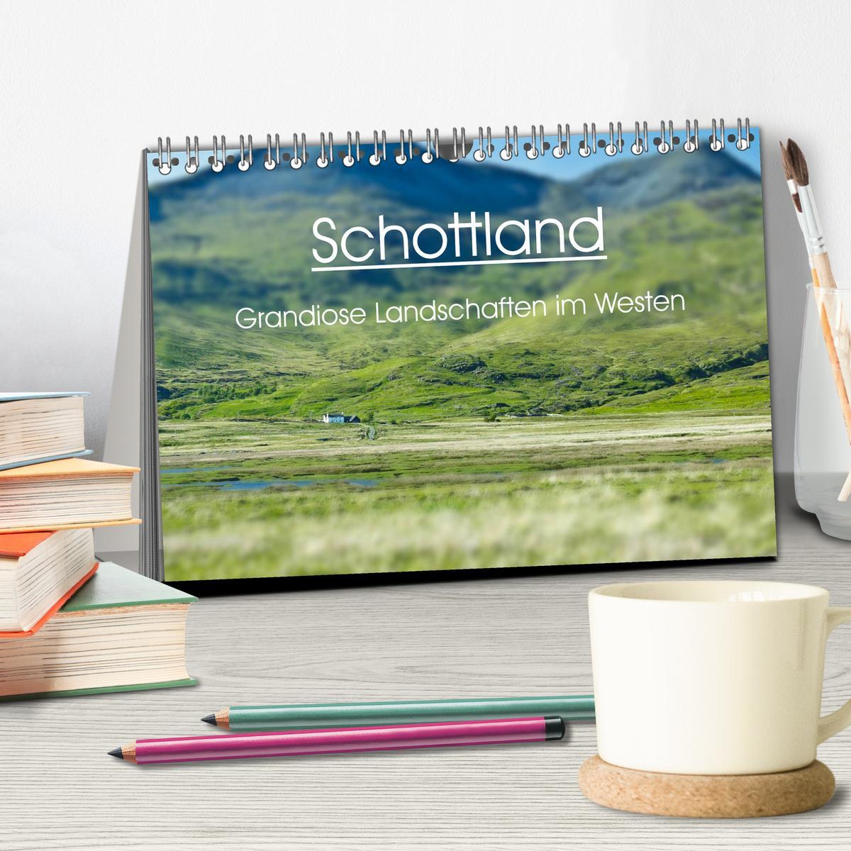 Beispielinhalt (Bild) Schottland - grandiose Landschaften im Westen (Tischkalender 2026 DIN A5 quer), CALVENDO Monatskalender