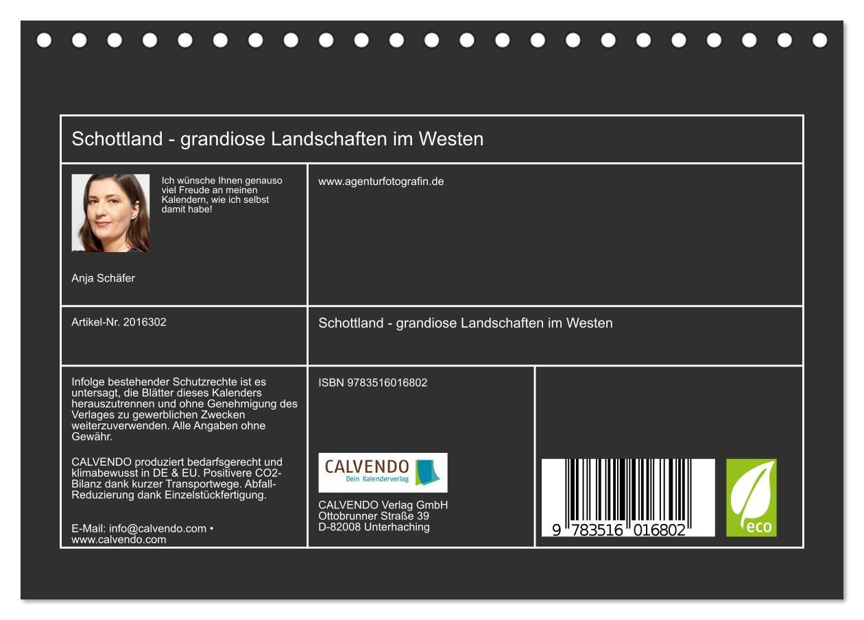 Beispielinhalt (Bild) Schottland - grandiose Landschaften im Westen (Tischkalender 2026 DIN A5 quer), CALVENDO Monatskalender