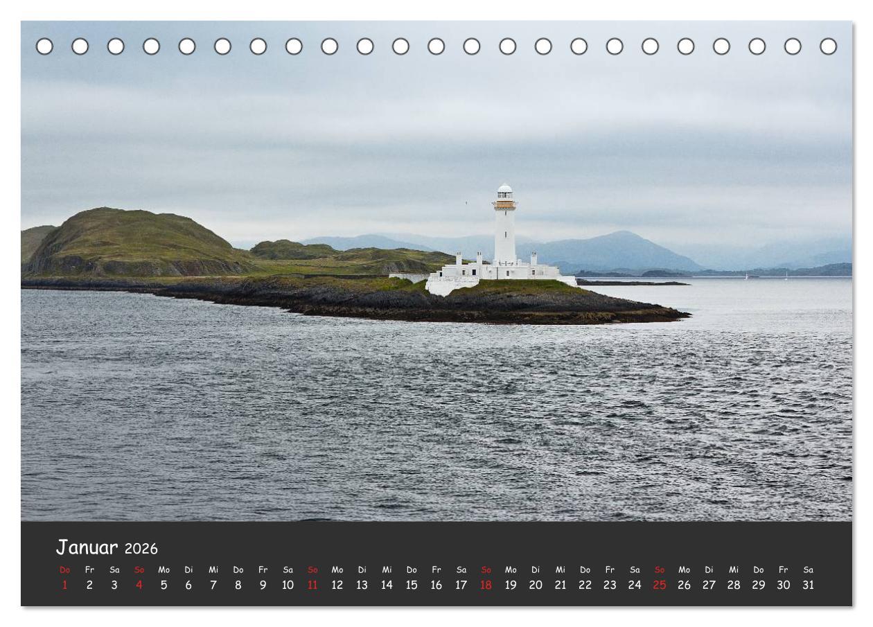 Beispielinhalt (Bild) Schottland - grandiose Landschaften im Westen (Tischkalender 2026 DIN A5 quer), CALVENDO Monatskalender