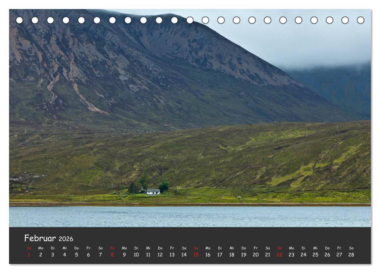Beispielinhalt (Bild) Schottland - grandiose Landschaften im Westen (Tischkalender 2026 DIN A5 quer), CALVENDO Monatskalender
