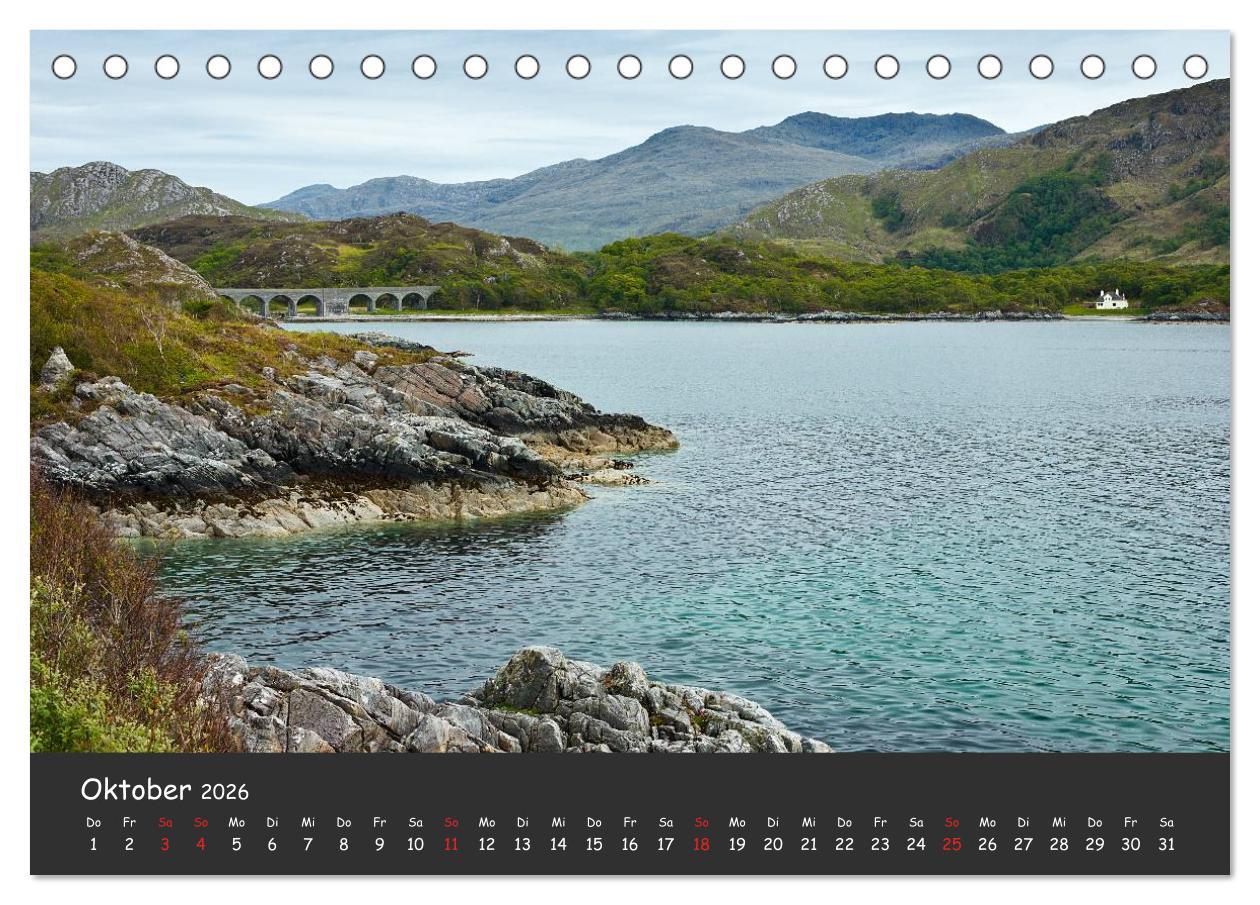 Beispielinhalt (Bild) Schottland - grandiose Landschaften im Westen (Tischkalender 2026 DIN A5 quer), CALVENDO Monatskalender
