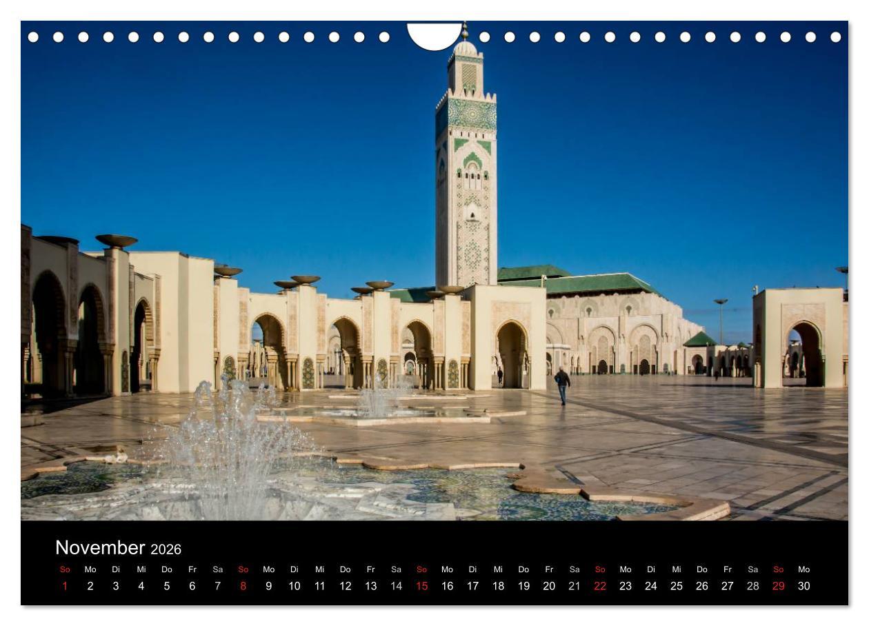 Beispielinhalt (Bild) Marokko - Bilder einer Rundreise (Wandkalender 2026 DIN A4 quer), CALVENDO Monatskalender