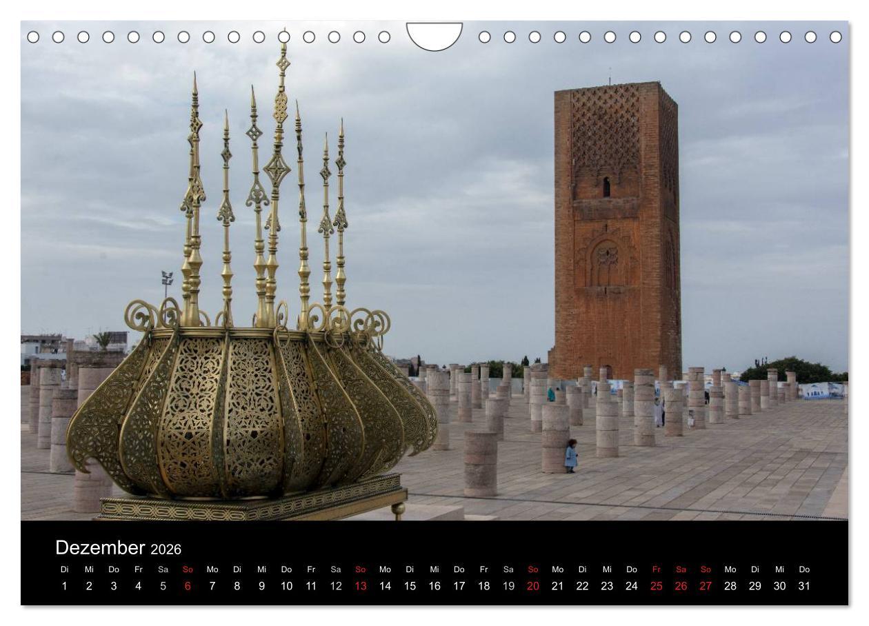 Beispielinhalt (Bild) Marokko - Bilder einer Rundreise (Wandkalender 2026 DIN A4 quer), CALVENDO Monatskalender
