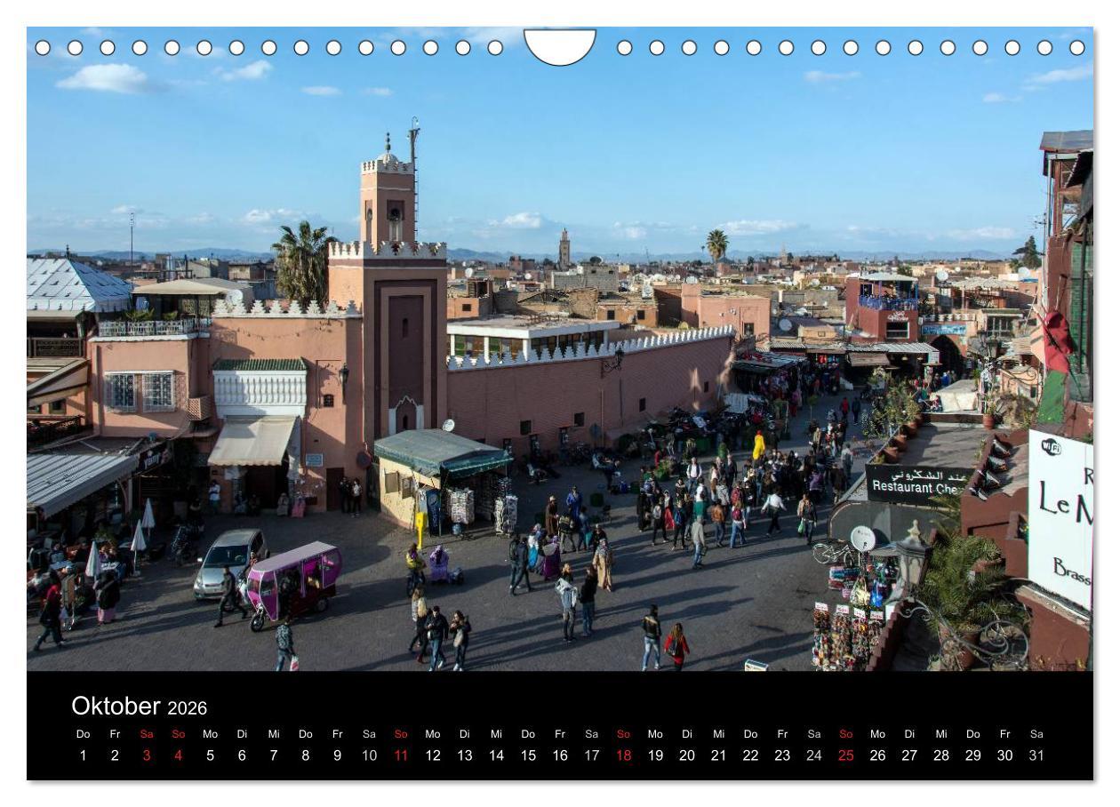 Beispielinhalt (Bild) Marokko - Bilder einer Rundreise (Wandkalender 2026 DIN A4 quer), CALVENDO Monatskalender