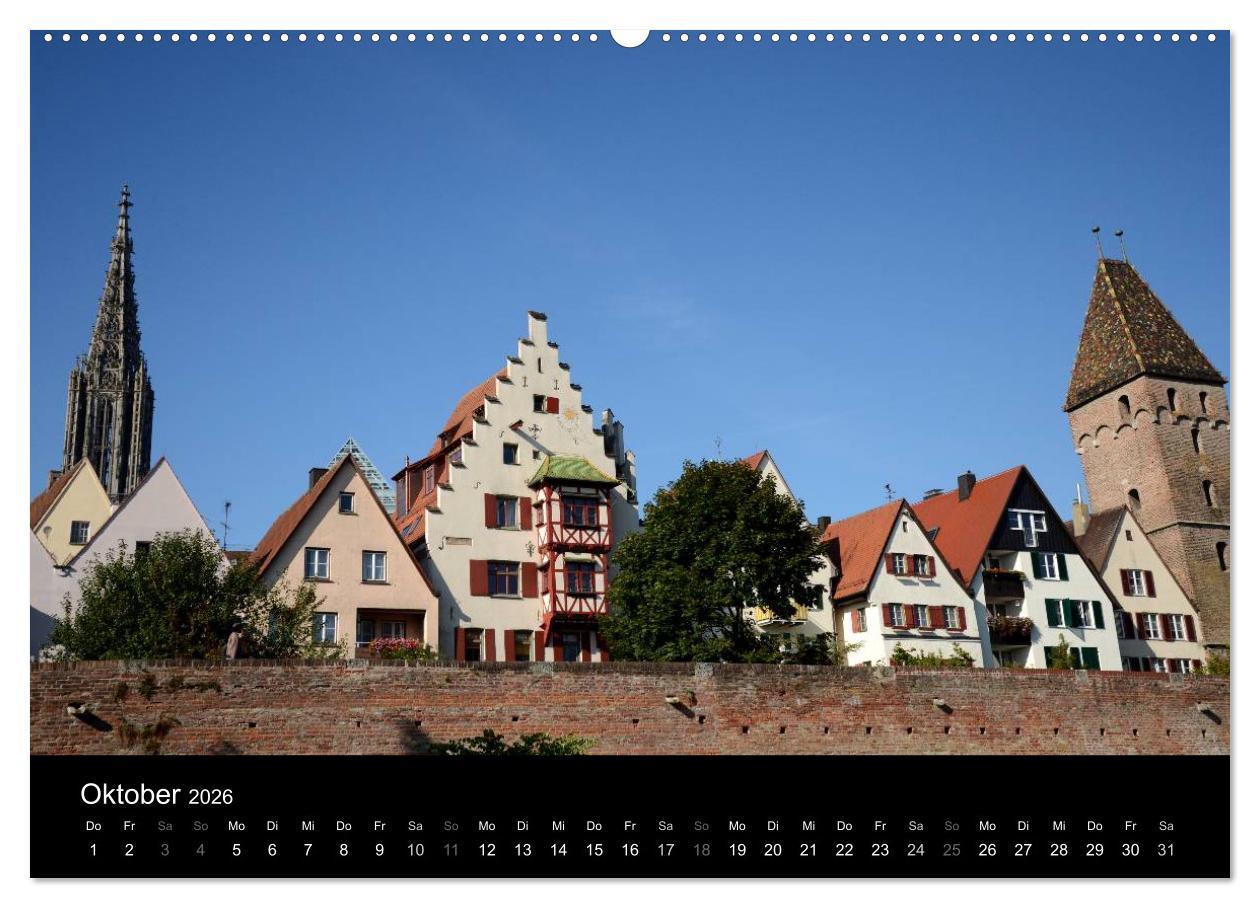 Beispielinhalt (Bild) Ulm - Zwischen Tradition und Moderne (hochwertiger Premium Wandkalender 2026 DIN A2 quer), Kunstdruck in Hochglanz