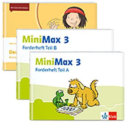 Vorderes Coverbild Fit für den Kompasstest. 3 Übungshefte im Paket: Deutsch kompakt 3, MiniMax 3 AH Fordern Klasse 3