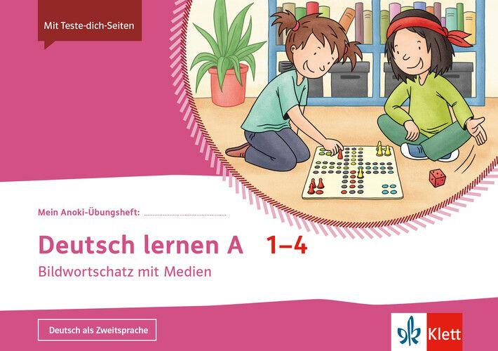 Vorderes Coverbild Deutsch lernen A-D 1-4. 4 Übungshefte mit Medien im Paket: DaZ A - D Klasse 1-4