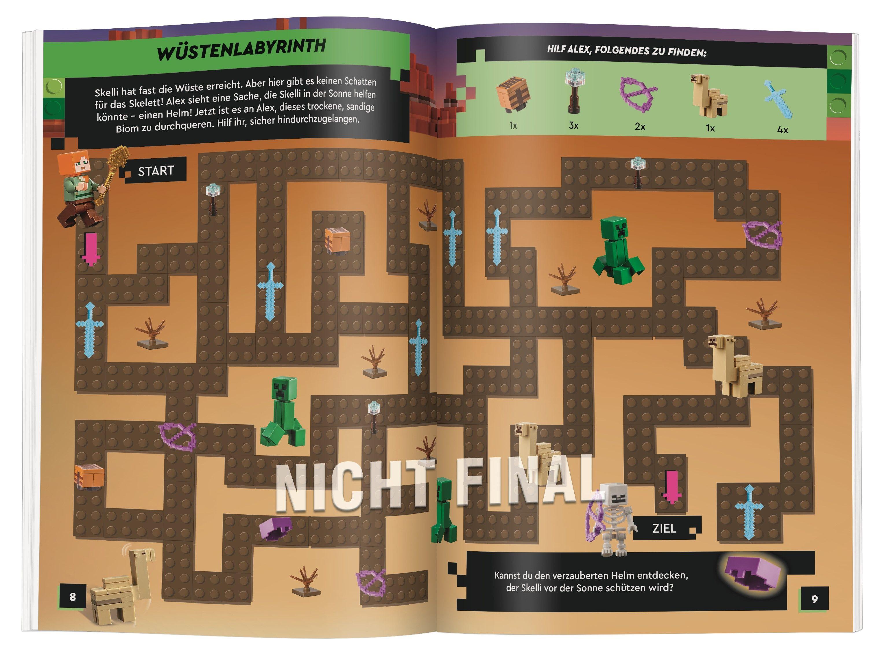 Beispielinhalt (Bild) LEGO® - Minecraft® - Skelettjäger - Mein Wimmel-Stickerspaß