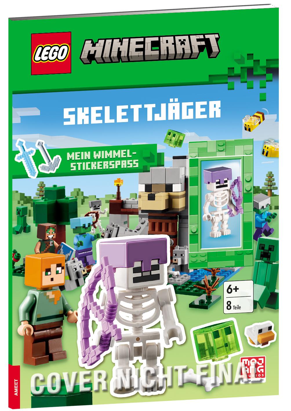 Vorderes Coverbild LEGO® - Minecraft® - Skelettjäger - Mein Wimmel-Stickerspaß