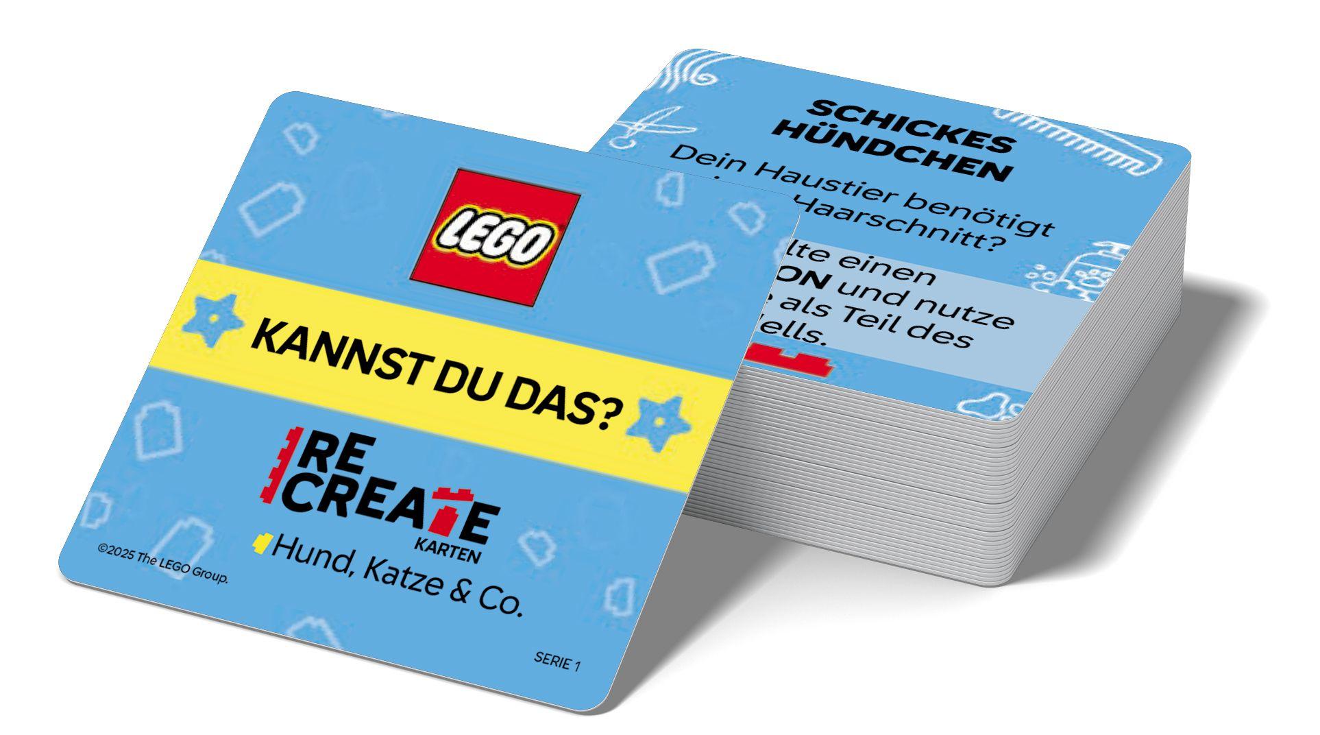 Beispielinhalt (Bild) LEGO® - ReCreate Karten - Hund, Katze & Co.