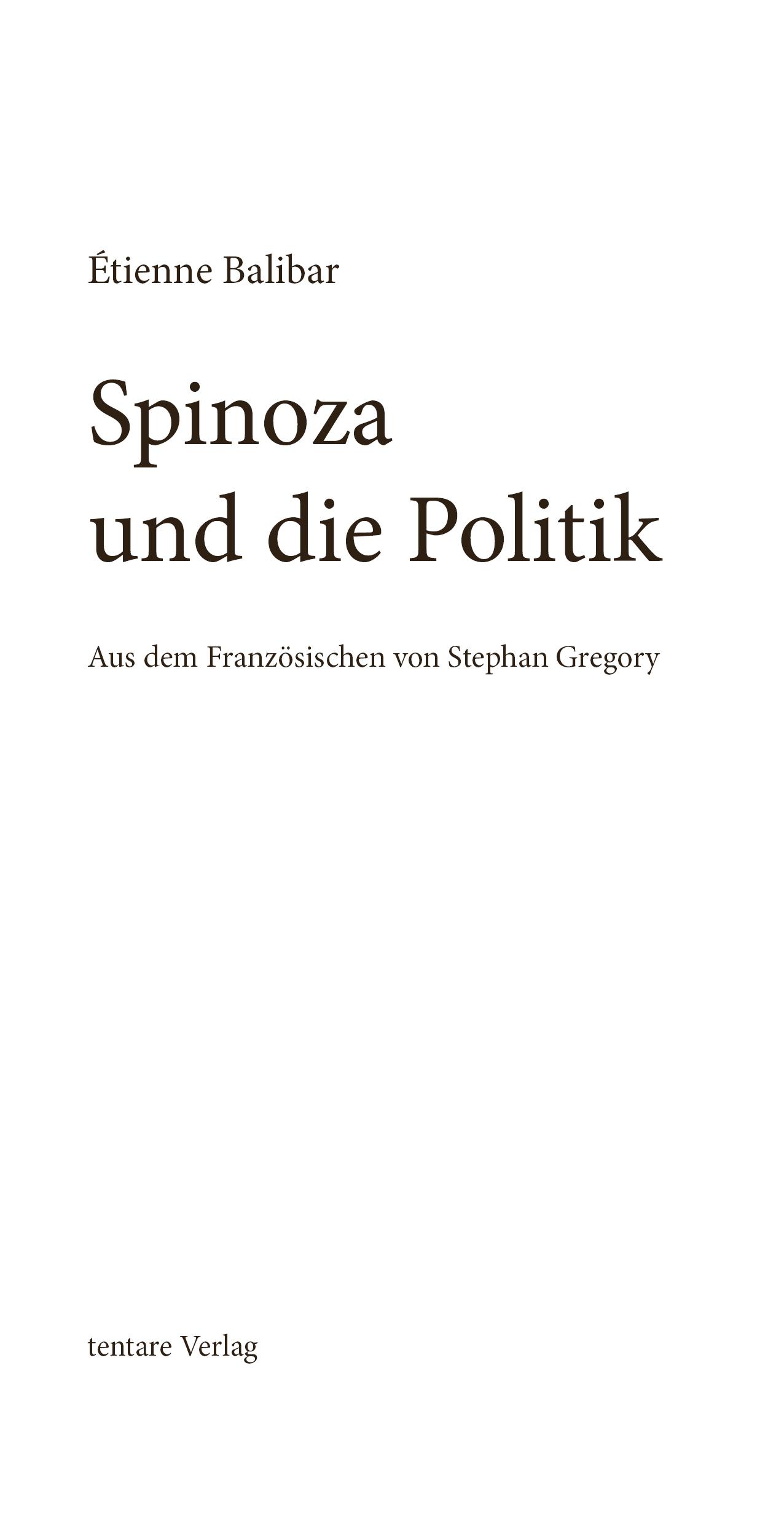 Beispielinhalt (Bild) Spinoza und die Politik