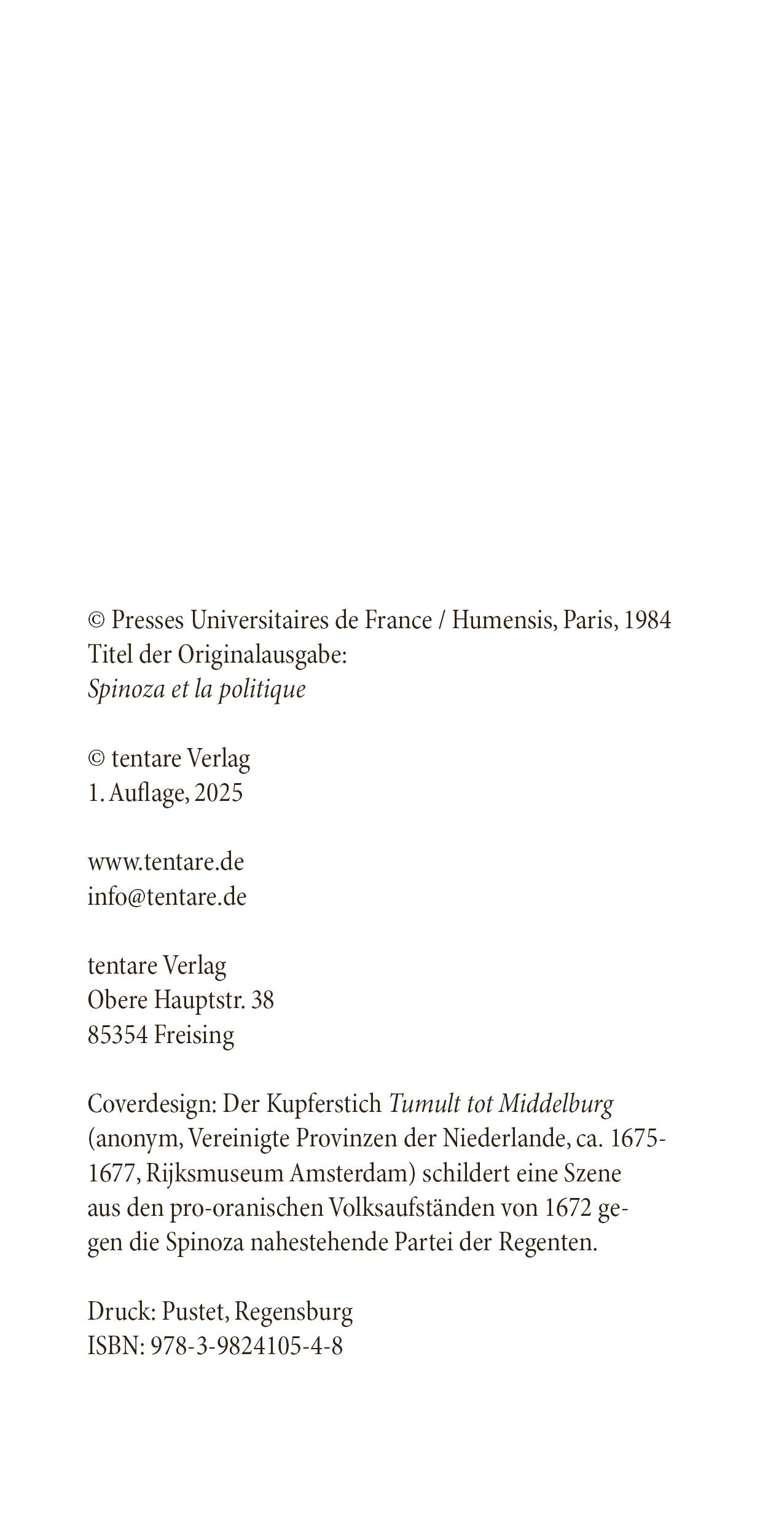 Beispielinhalt (Bild) Spinoza und die Politik