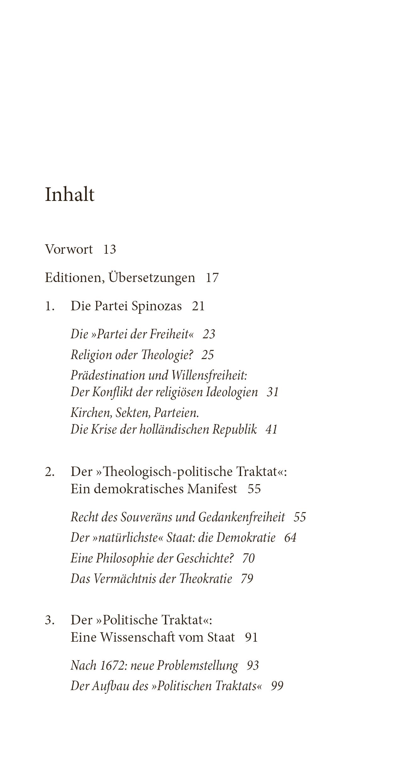 Beispielinhalt (Bild) Spinoza und die Politik