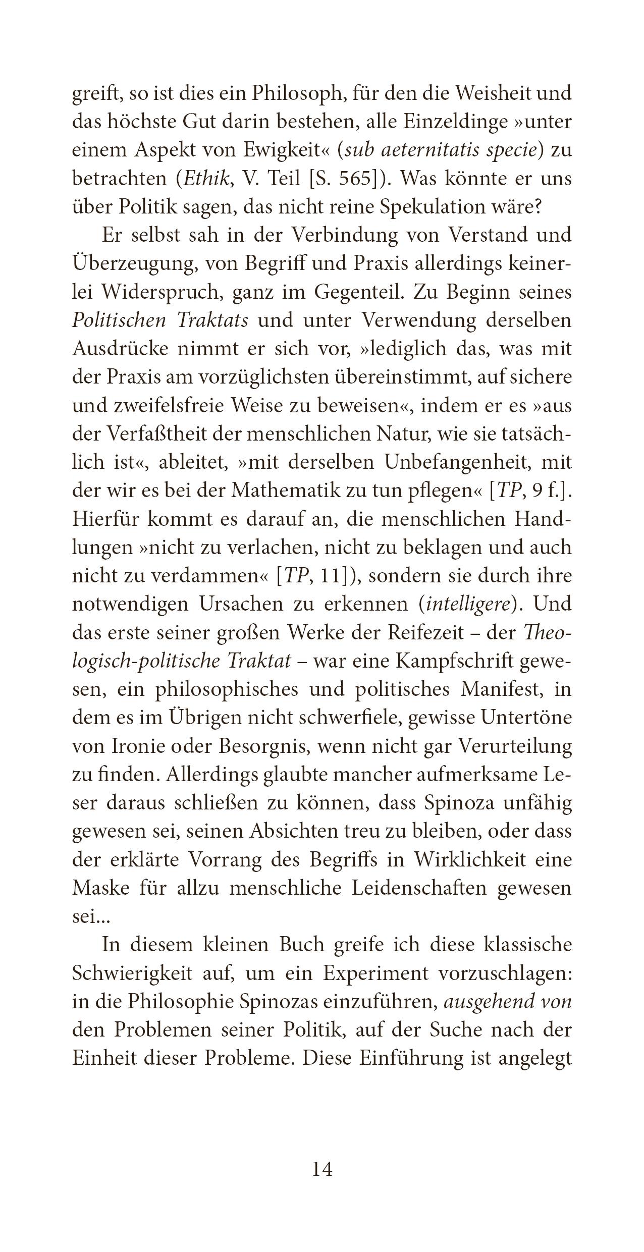 Beispielinhalt (Bild) Spinoza und die Politik