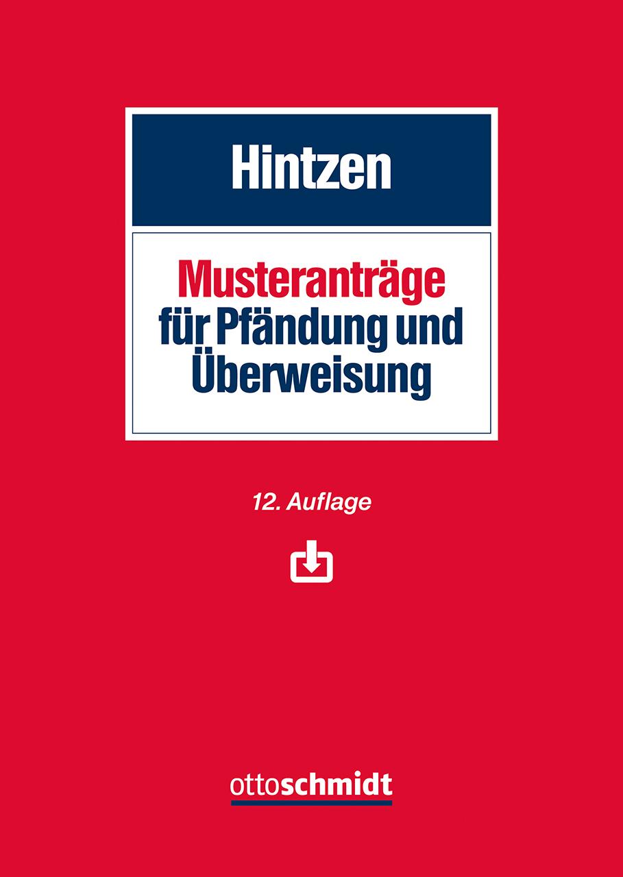 Vorderes Coverbild Musteranträge für Pfändung und Überweisung