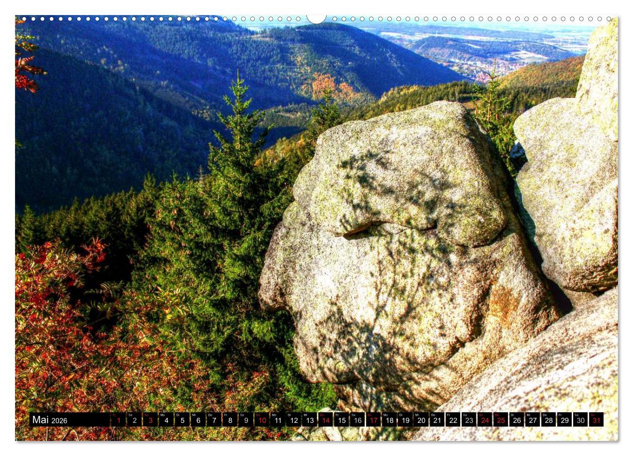 Beispielinhalt (Bild) Verzauberter Harz (hochwertiger Premium Wandkalender 2026 DIN A2 quer), Kunstdruck in Hochglanz