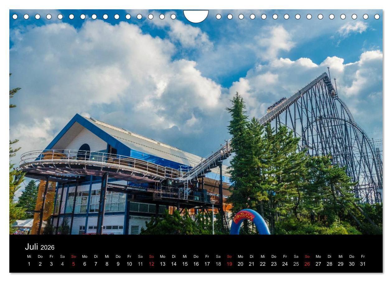 Beispielinhalt (Bild) Made for Fear - Der Achterbahnkalender (Wandkalender 2026 DIN A4 quer), CALVENDO Monatskalender