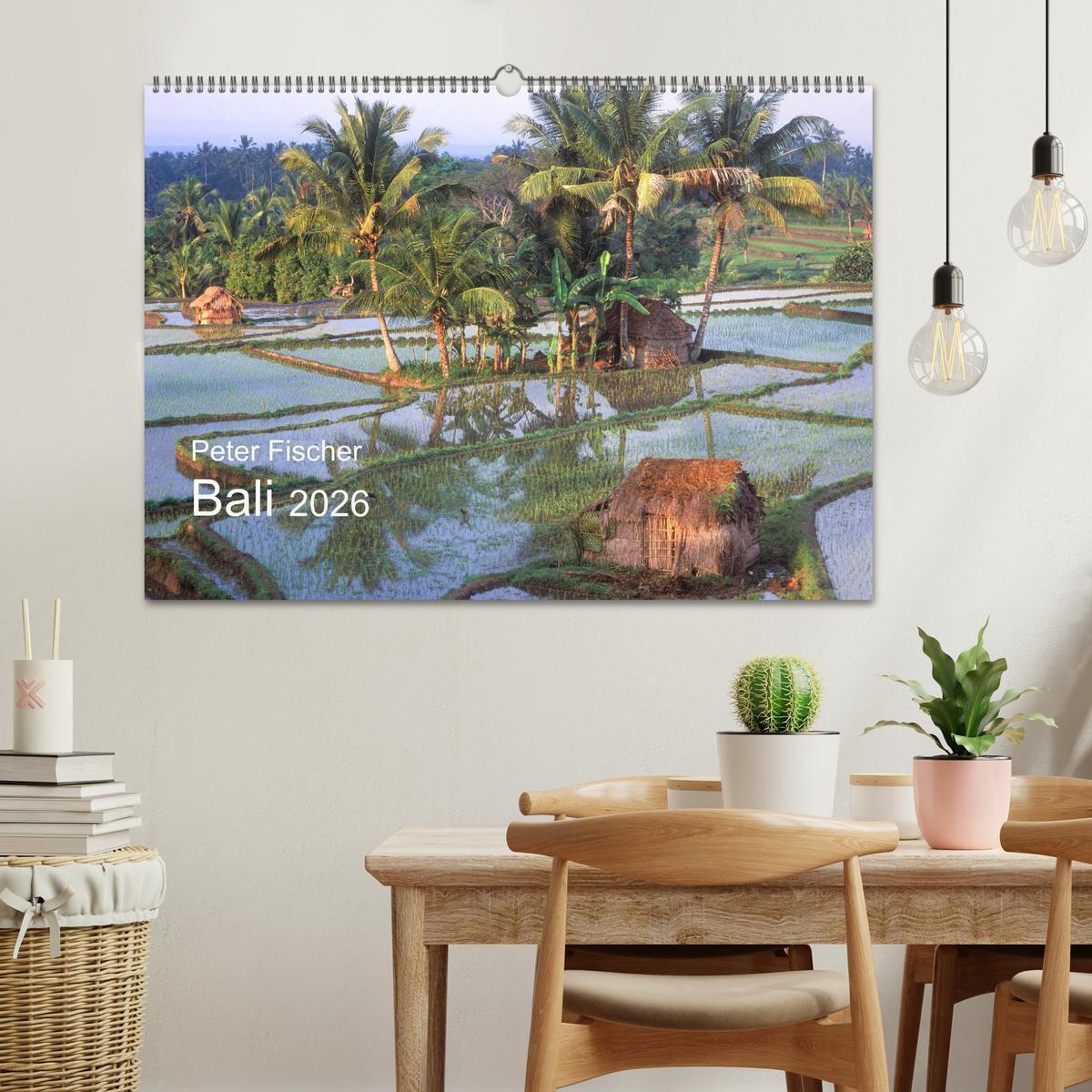 Beispielinhalt (Bild) Peter Fischer - Bali 2026 (Wandkalender 2026 DIN A2 quer), CALVENDO Monatskalender