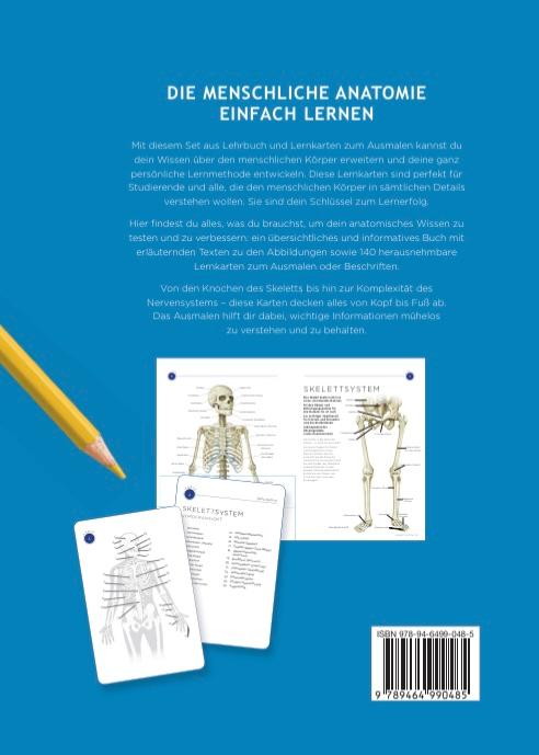 Rückseitencover Anatomie - Anleitung und Malkarten zum Selbststudium