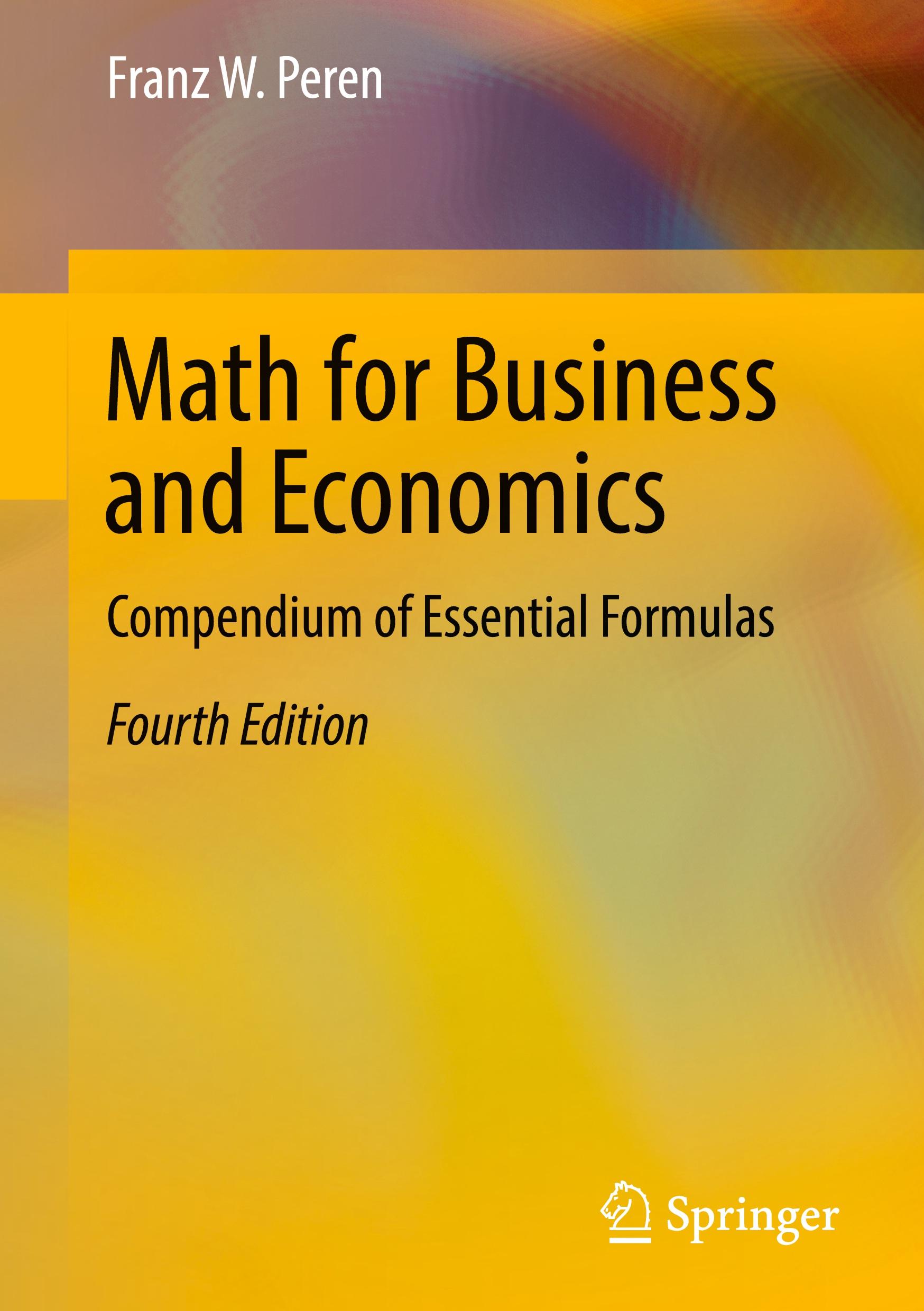 Vorderes Coverbild Math for Business and Economics