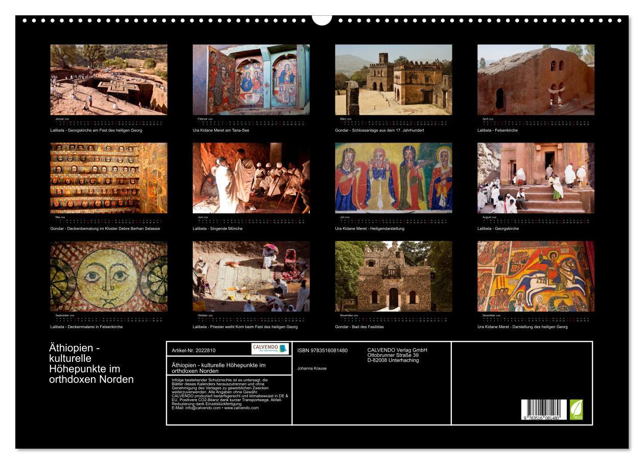 Beispielinhalt (Bild) Äthiopien - kulturelle Höhepunkte im orthdoxen Norden (Wandkalender 2026 DIN A2 quer), CALVENDO Monatskalender