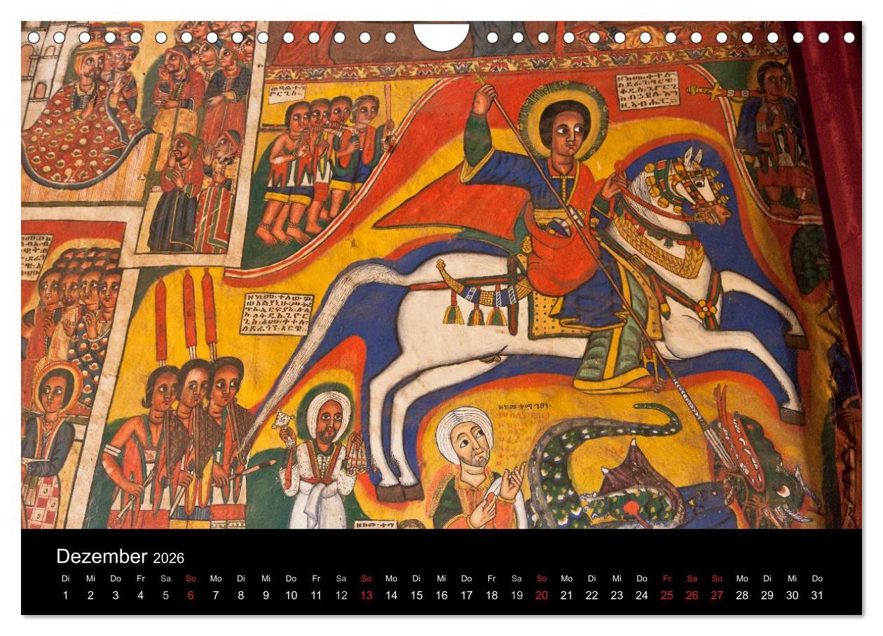 Beispielinhalt (Bild) Äthiopien - kulturelle Höhepunkte im orthdoxen Norden (Wandkalender 2026 DIN A4 quer), CALVENDO Monatskalender