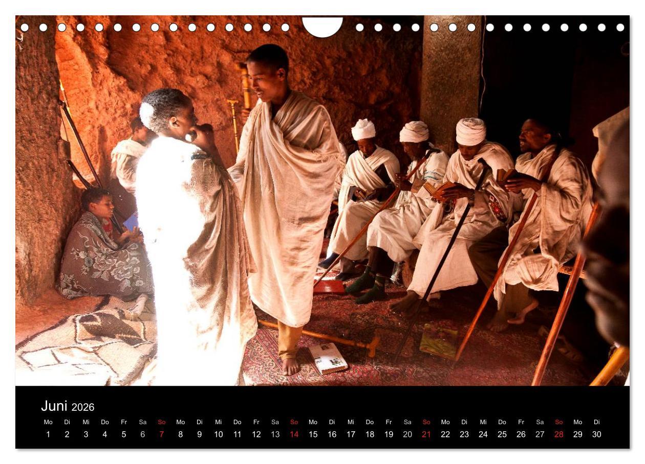 Beispielinhalt (Bild) Äthiopien - kulturelle Höhepunkte im orthdoxen Norden (Wandkalender 2026 DIN A4 quer), CALVENDO Monatskalender