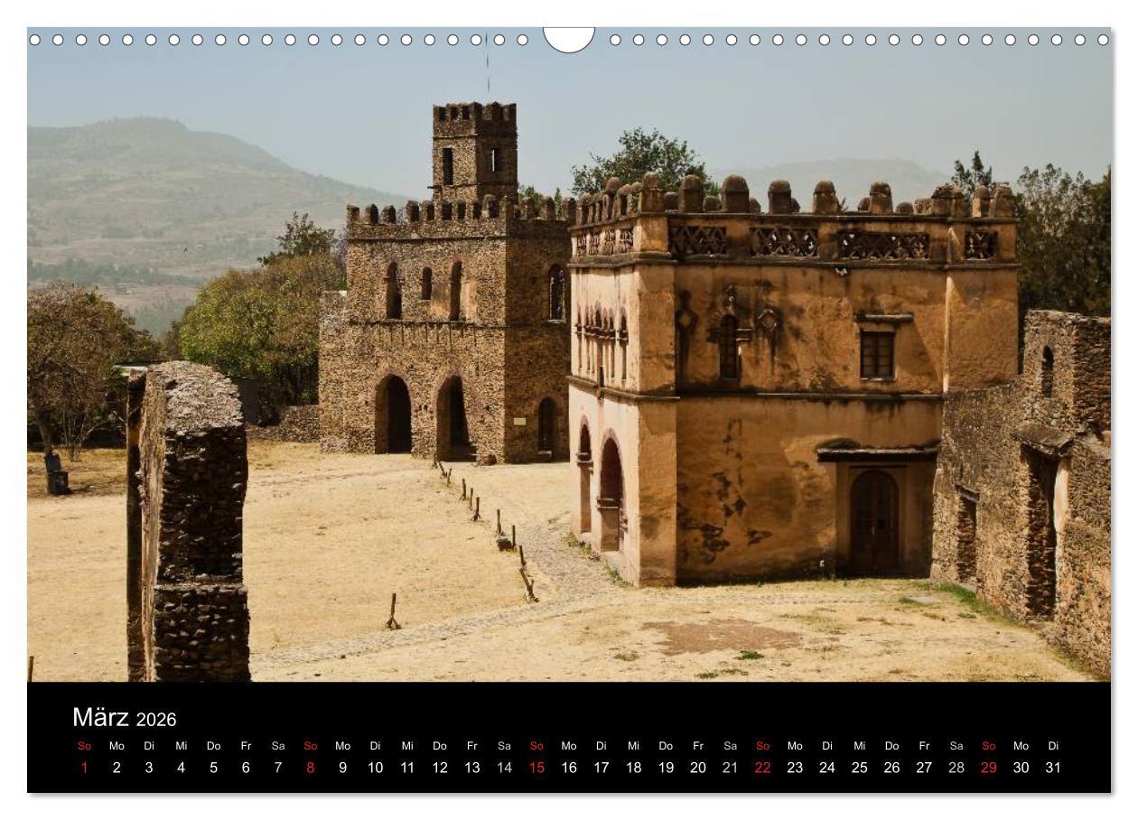 Beispielinhalt (Bild) Äthiopien - kulturelle Höhepunkte im orthdoxen Norden (Wandkalender 2026 DIN A3 quer), CALVENDO Monatskalender