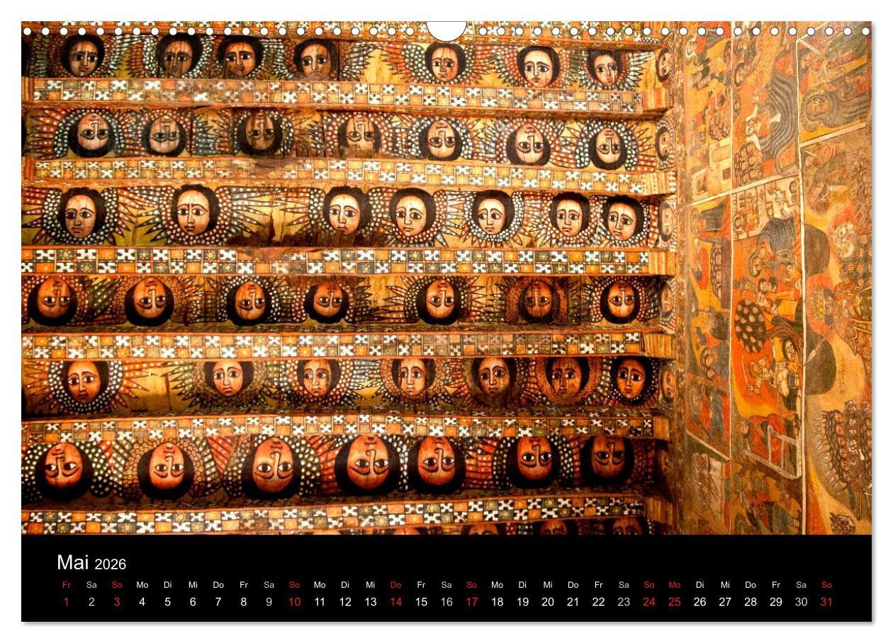 Beispielinhalt (Bild) Äthiopien - kulturelle Höhepunkte im orthdoxen Norden (Wandkalender 2026 DIN A3 quer), CALVENDO Monatskalender