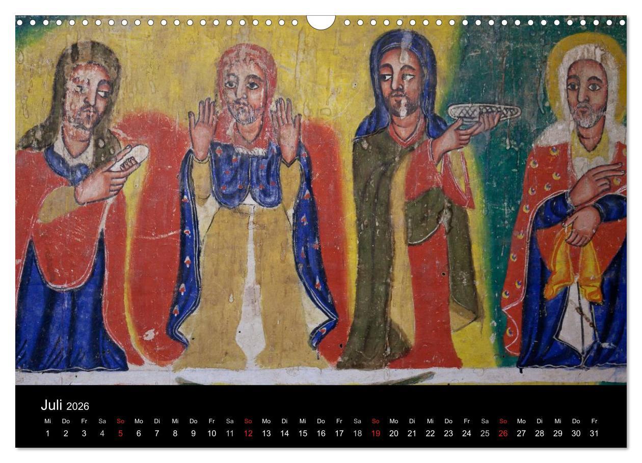 Beispielinhalt (Bild) Äthiopien - kulturelle Höhepunkte im orthdoxen Norden (Wandkalender 2026 DIN A3 quer), CALVENDO Monatskalender