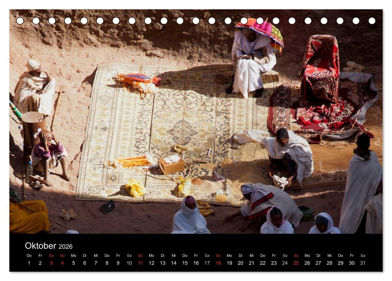 Beispielinhalt (Bild) Äthiopien - kulturelle Höhepunkte im orthdoxen Norden (Tischkalender 2026 DIN A5 quer), CALVENDO Monatskalender