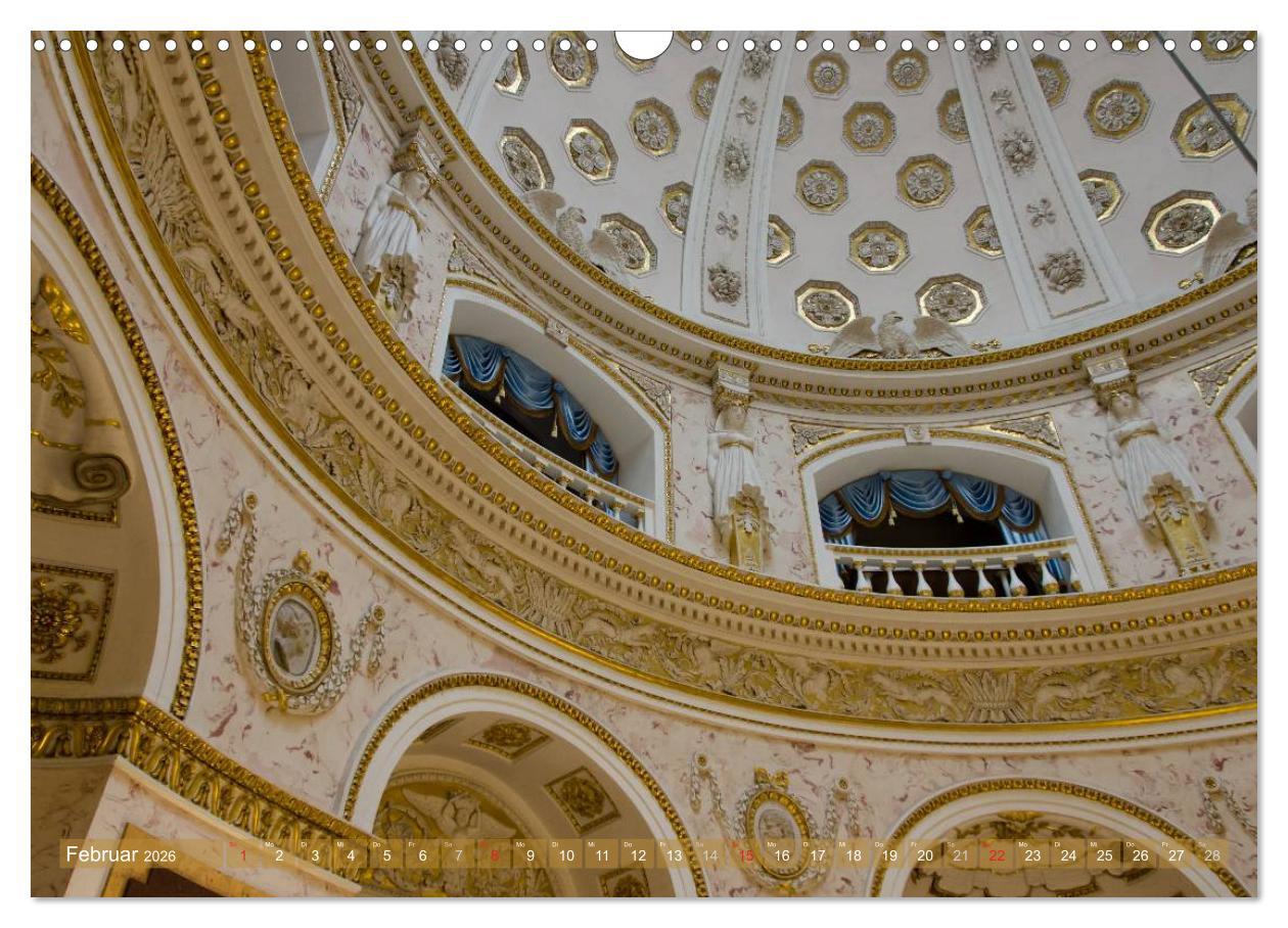 Beispielinhalt (Bild) St. Petersburg - Alles Gold was glänzt (Wandkalender 2026 DIN A3 quer), CALVENDO Monatskalender