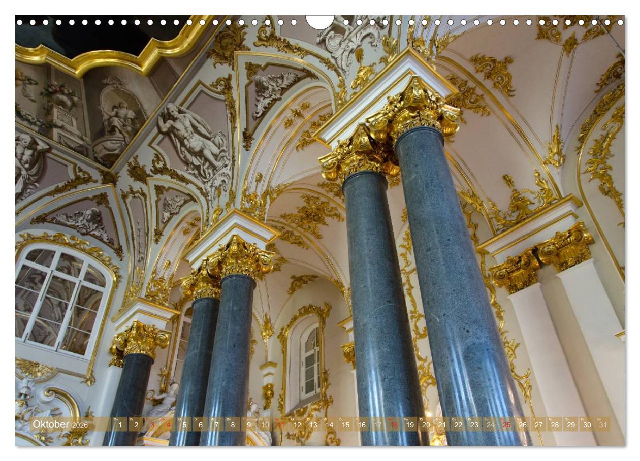 Beispielinhalt (Bild) St. Petersburg - Alles Gold was glänzt (Wandkalender 2026 DIN A3 quer), CALVENDO Monatskalender