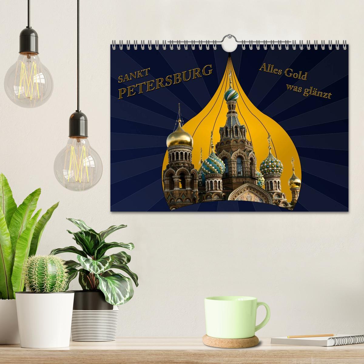 Beispielinhalt (Bild) St. Petersburg - Alles Gold was glänzt (Wandkalender 2026 DIN A4 quer), CALVENDO Monatskalender
