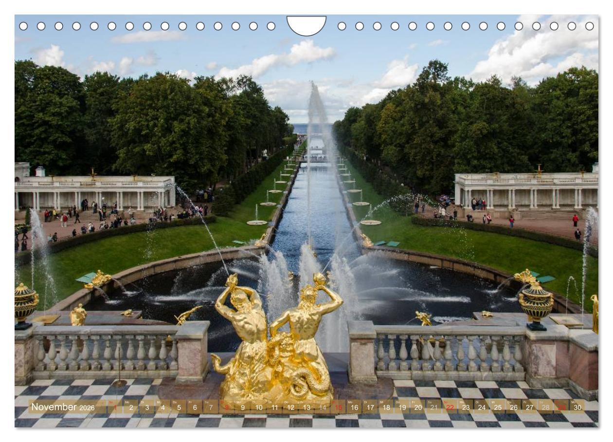 Beispielinhalt (Bild) St. Petersburg - Alles Gold was glänzt (Wandkalender 2026 DIN A4 quer), CALVENDO Monatskalender